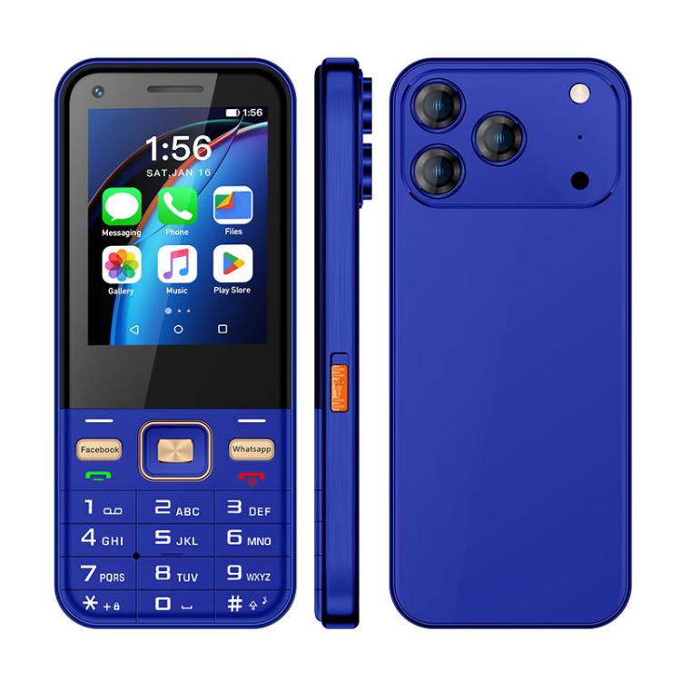 Téléphone à touches UNIWA F26 Pro, 2 Go + 16 Go, écran tactile 2,8 pouces, Android 8.1, processeur quadricœur Mediatek MT6737M, 23 touches, double SIM, réseau 4G, compatible WhatsApp et YouTube.