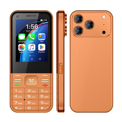 Téléphone à touches UNIWA F26 Pro, 2 Go + 16 Go, écran tactile 2,8 pouces, Android 8.1, processeur quadricœur Mediatek MT6737M, 23 touches, double SIM, réseau 4G, compatible WhatsApp et YouTube.