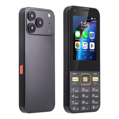 Téléphone à touches UNIWA F26 Pro, 2 Go + 16 Go, écran tactile 2,8 pouces, Android 8.1, processeur quadricœur Mediatek MT6737M, 23 touches, double SIM, réseau 4G, compatible WhatsApp et YouTube.