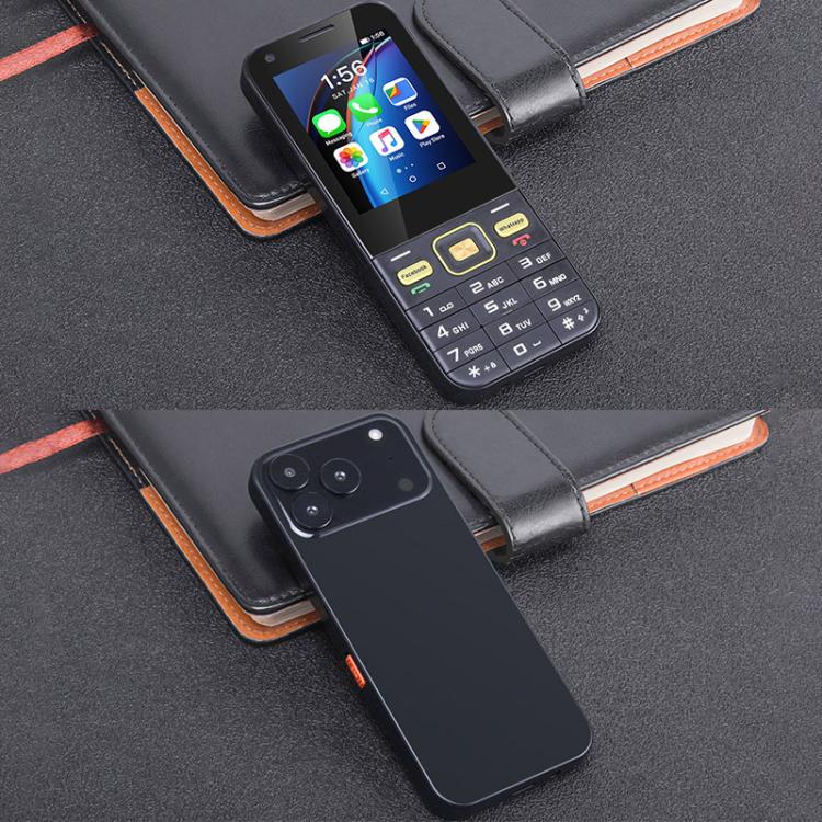 Téléphone à touches UNIWA F26 Pro, 2 Go + 16 Go, écran tactile 2,8 pouces, Android 8.1, processeur quadricœur Mediatek MT6737M, 23 touches, double SIM, réseau 4G, compatible WhatsApp et YouTube.