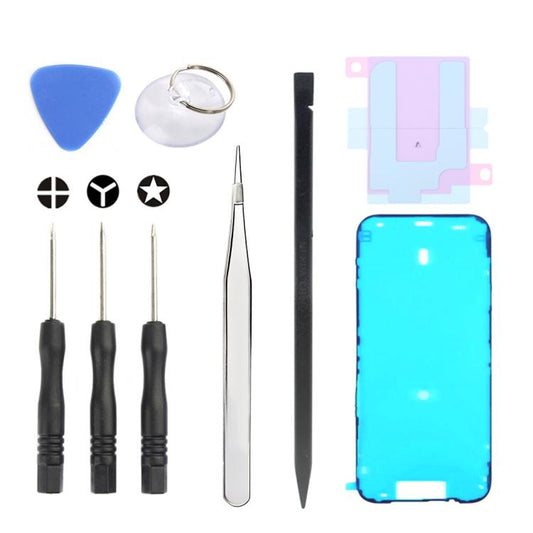 Kit JIAFA JF-8162 9 en 1 : adhésif pour batterie + adhésif étanche + outil de réparation, For iPhone 17 Pro Max, For iPhone 17 Pro, For iPhone 17, For iPhone Air, For iPhone 16 Pro Max, For iPhone 16 Pro, For iPhone 16 Plus, For iPhone 16