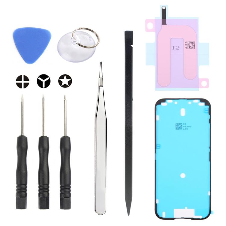 Kit JIAFA JF-8162 9 en 1 : adhésif pour batterie + adhésif étanche + outil de réparation, For iPhone 17 Pro Max, For iPhone 17 Pro, For iPhone 17, For iPhone Air, For iPhone 16 Pro Max, For iPhone 16 Pro, For iPhone 16 Plus, For iPhone 16