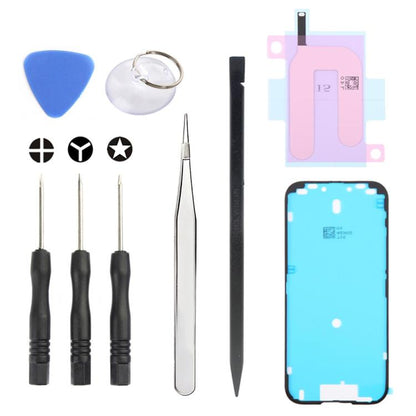 Kit JIAFA JF-8162 9 en 1 : adhésif pour batterie + adhésif étanche + outil de réparation, For iPhone 17 Pro Max, For iPhone 17 Pro, For iPhone 17, For iPhone Air, For iPhone 16 Pro Max, For iPhone 16 Pro, For iPhone 16 Plus, For iPhone 16