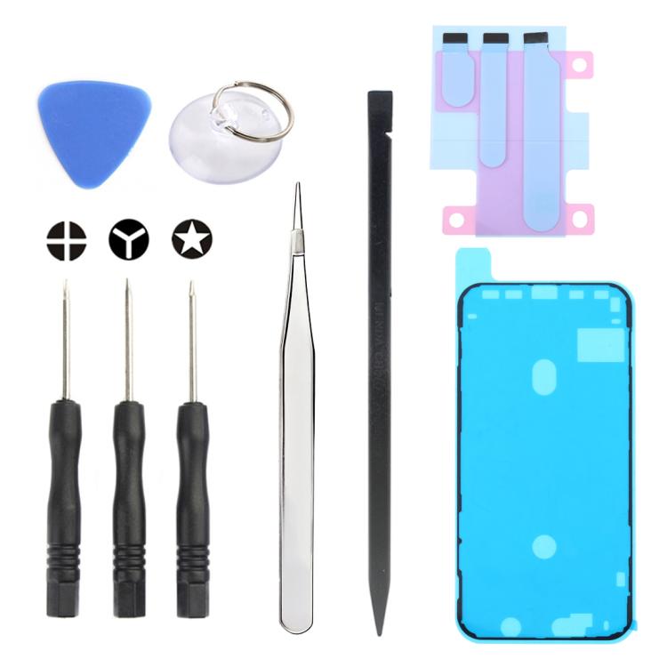 Kit JIAFA JF-8162 9 en 1 : adhésif pour batterie + adhésif étanche + outil de réparation, For iPhone 17 Pro Max, For iPhone 17 Pro, For iPhone 17, For iPhone Air, For iPhone 16 Pro Max, For iPhone 16 Pro, For iPhone 16 Plus, For iPhone 16