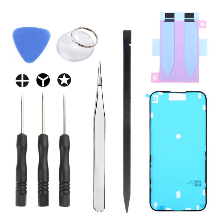 Kit JIAFA JF-8162 9 en 1 : adhésif pour batterie + adhésif étanche + outil de réparation, For iPhone 17 Pro Max, For iPhone 17 Pro, For iPhone 17, For iPhone Air, For iPhone 16 Pro Max, For iPhone 16 Pro, For iPhone 16 Plus, For iPhone 16