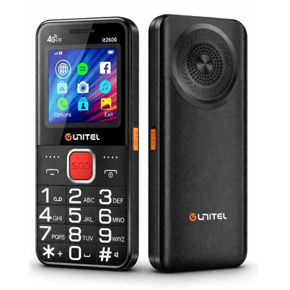 Téléphone it2600 4G, écran 2 pouces, batterie 3500 mAh, fonction SOS, réseau 4G, double SIM
