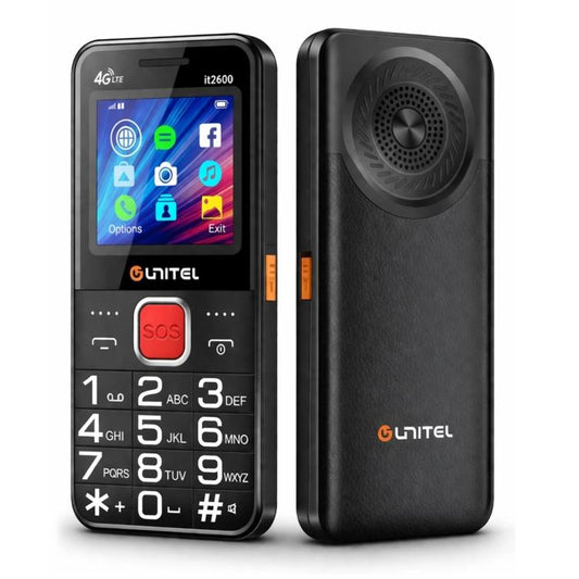 Téléphone it2600 4G, écran 2 pouces, batterie 3500 mAh, fonction SOS, réseau 4G, double SIM