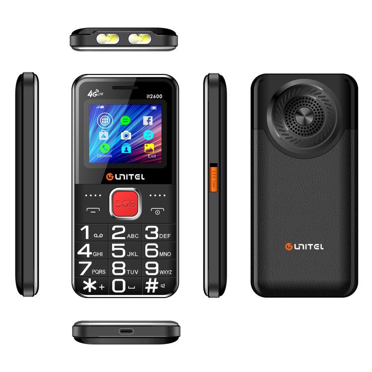 Téléphone it2600 4G, écran 2 pouces, batterie 3500 mAh, fonction SOS, réseau 4G, double SIM