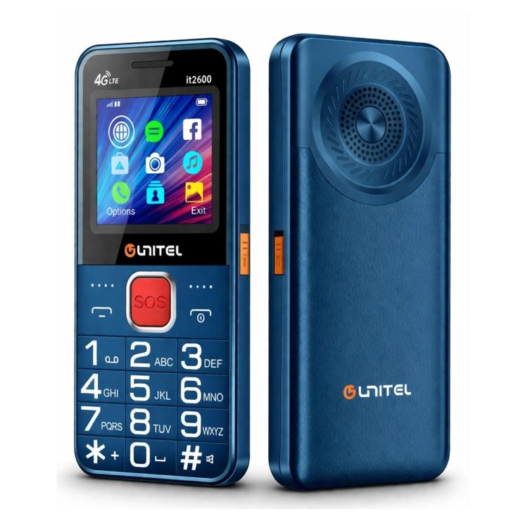 Téléphone it2600 4G, écran 2 pouces, batterie 3500 mAh, fonction SOS, réseau 4G, double SIM