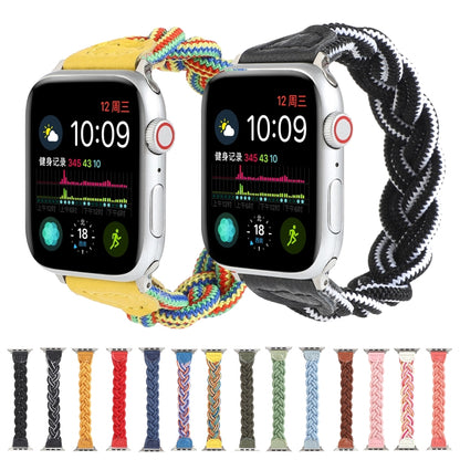 Bracelet de montre tissé élastique pour Apple Watch Series 6 & SE & 5 & 4 40mm / 3 & 2 & 1 38mm, 120mm, 130mm, 150mm, 160mm