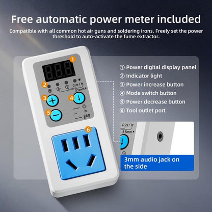 Purificateur d'air à haute aspiration Qianli AF100 pour remplacement pulmonaire, manuel/automatique, de poussière et de brouillard., EU Plug, US Plug