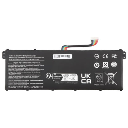 Batteries pour ordinateur portable 15,2 V 53 Wh compatibles avec Acer ES1-311 A515-51G swift 3 sf314-51 52 53 N17P3 AC14B8K, For Acer ES1-311 A515-51G swift 3 sf314-51