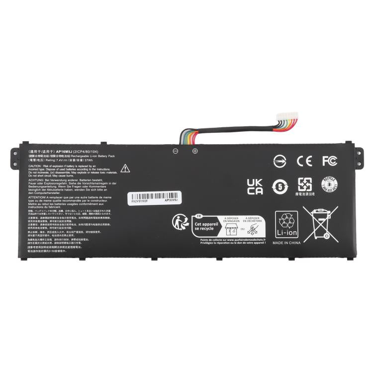 Batteries pour ordinateur portable 7,4 V 37 Wh compatibles avec Acer A315-21, A315-55, N17Q2, N18Q13 et AP16M5J, For Acer A315-21 A315-55 N17Q2 N18Q13 AP16M5J