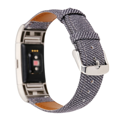 Bracelet de montre en cuir véritable avec texture Cowboy, For Fitbit Charge 2