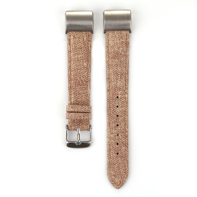 Bracelet de montre en cuir véritable avec texture Cowboy, For Fitbit Charge 2