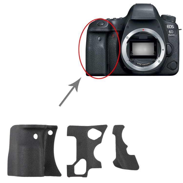 Ensemble de trois pièces en cuir décoratif pour coque en caoutchouc OEM, For Canon EOS 6D Mark II, For Canon EOS 5D Mark IV