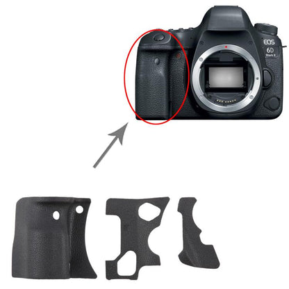Ensemble de trois pièces en cuir décoratif pour coque en caoutchouc OEM, For Canon EOS 6D Mark II, For Canon EOS 5D Mark IV