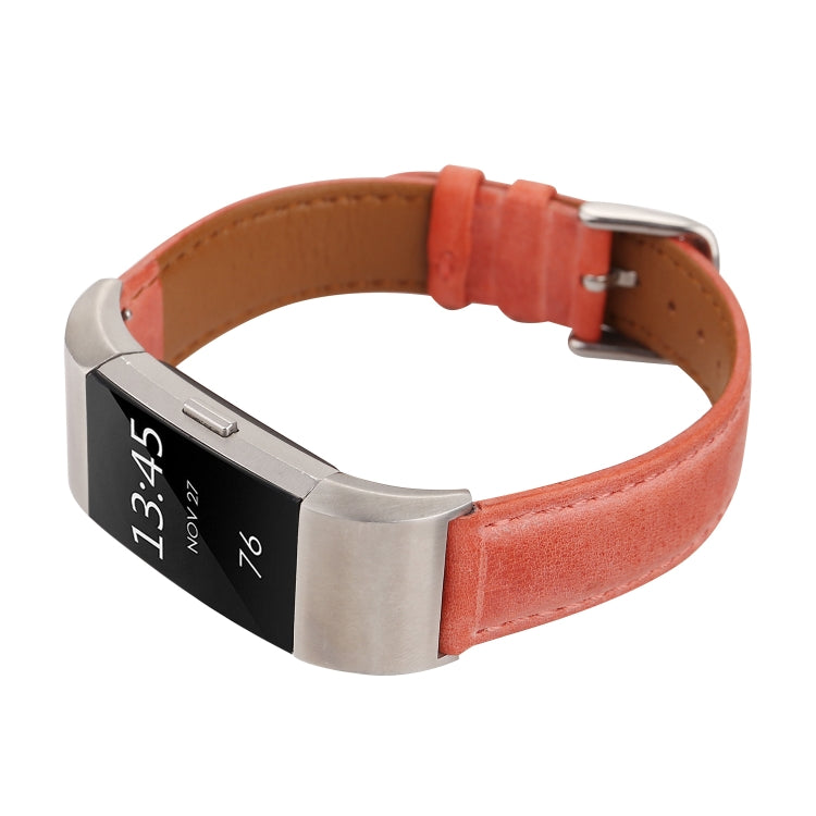 Bracelet de montre en cuir véritable de style frais, For Fitbit Charge 2, For Fitbit Blaze