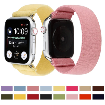 Bracelet de montre en silicone de couleur unie, For Apple Watch Series 7  41mm / & 6 & SE & 5 & 4 40mm, For Apple Watch Series  7  45mm / & 6 & SE & 5 & 4 44mm