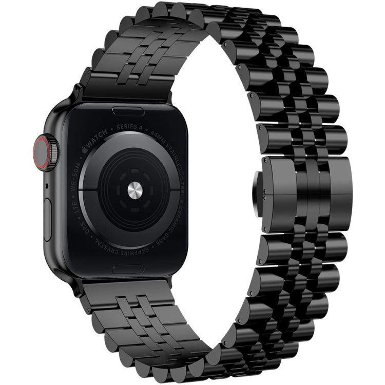 Bracelet de montre en acier de remplacement de cinq bahts en métal, For Apple Watch Ultra 49mm / Series 8&7 45mm / SE 2&6&SE&5&4 44mm / 3&2&1 42mm, For Apple Watch Series 8&7 41mm / SE 2&6&SE&5&4 40mm / 3&2&1 38mm
