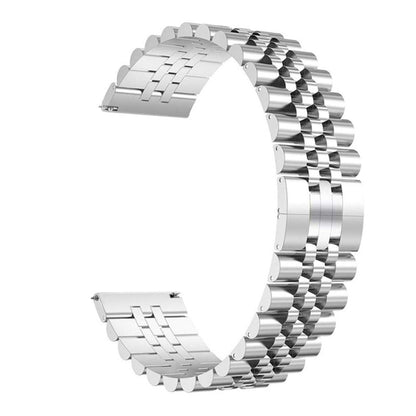 Bracelet de montre en acier à cinq perles, 20mm For Samsung Galaxy Watch 3 41mm, 22mm For Samsung Galaxy Watch 3 45mm, 20mm For Amazfit GTR 2 / Amazfit GTR 47mm, 22mm For Amazfit GTR 42mm, 20mm For Huawei Watch GT 2 42mm, 22mm For Huawei Watch GT 2 46mm