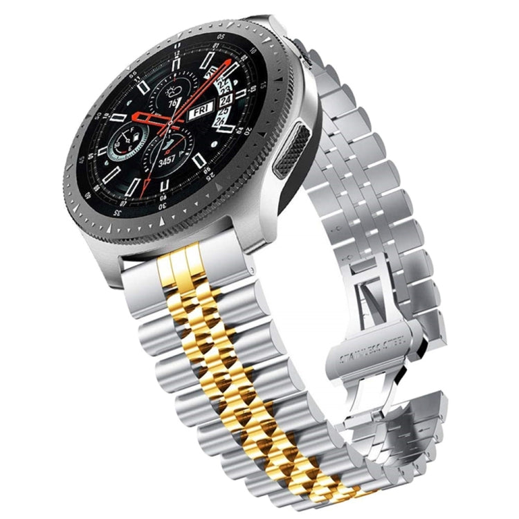 Bracelet de montre en acier à cinq perles, 20mm For Samsung Galaxy Watch 3 41mm, 22mm For Samsung Galaxy Watch 3 45mm, 20mm For Amazfit GTR 2 / Amazfit GTR 47mm, 22mm For Amazfit GTR 42mm, 20mm For Huawei Watch GT 2 42mm, 22mm For Huawei Watch GT 2 46mm