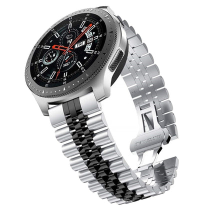 Bracelet de montre en acier à cinq perles, 20mm For Samsung Galaxy Watch 3 41mm, 22mm For Samsung Galaxy Watch 3 45mm, 20mm For Amazfit GTR 2 / Amazfit GTR 47mm, 22mm For Amazfit GTR 42mm, 20mm For Huawei Watch GT 2 42mm, 22mm For Huawei Watch GT 2 46mm