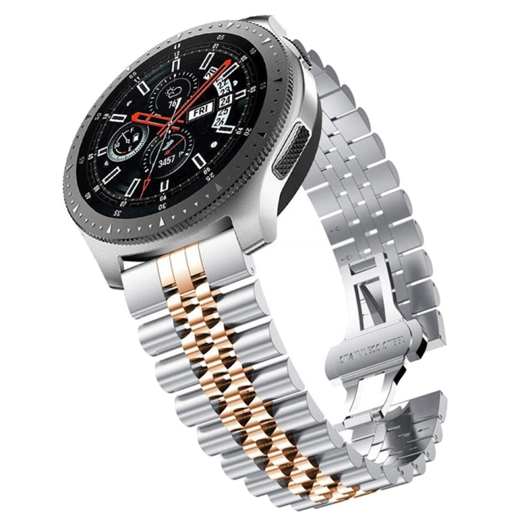 Bracelet de montre en acier à cinq perles, 20mm For Samsung Galaxy Watch 3 41mm, 22mm For Samsung Galaxy Watch 3 45mm, 20mm For Amazfit GTR 2 / Amazfit GTR 47mm, 22mm For Amazfit GTR 42mm, 20mm For Huawei Watch GT 2 42mm, 22mm For Huawei Watch GT 2 46mm