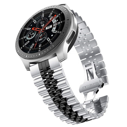 Bracelet de montre en acier à cinq perles, 20mm For Samsung Galaxy Watch 3 41mm, 22mm For Samsung Galaxy Watch 3 45mm, 20mm For Amazfit GTR 2 / Amazfit GTR 47mm, 22mm For Amazfit GTR 42mm, 20mm For Huawei Watch GT 2 42mm, 22mm For Huawei Watch GT 2 46mm