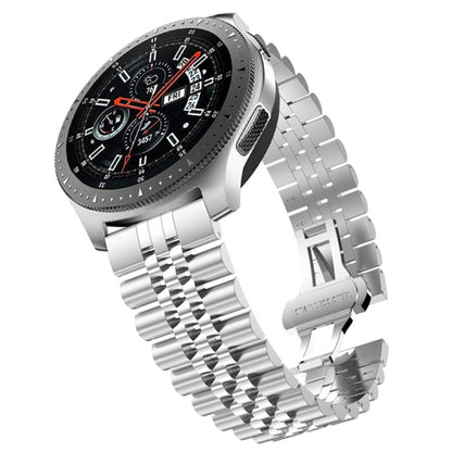 Bracelet de montre en acier à cinq perles, 20mm For Samsung Galaxy Watch 3 41mm, 22mm For Samsung Galaxy Watch 3 45mm, 20mm For Amazfit GTR 2 / Amazfit GTR 47mm, 22mm For Amazfit GTR 42mm, 20mm For Huawei Watch GT 2 42mm, 22mm For Huawei Watch GT 2 46mm