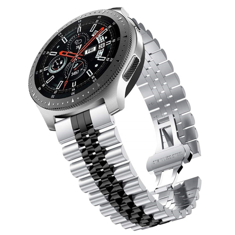 Bracelet de montre en acier à cinq perles, 20mm For Samsung Galaxy Watch 3 41mm, 22mm For Samsung Galaxy Watch 3 45mm, 20mm For Amazfit GTR 2 / Amazfit GTR 47mm, 22mm For Amazfit GTR 42mm, 20mm For Huawei Watch GT 2 42mm, 22mm For Huawei Watch GT 2 46mm