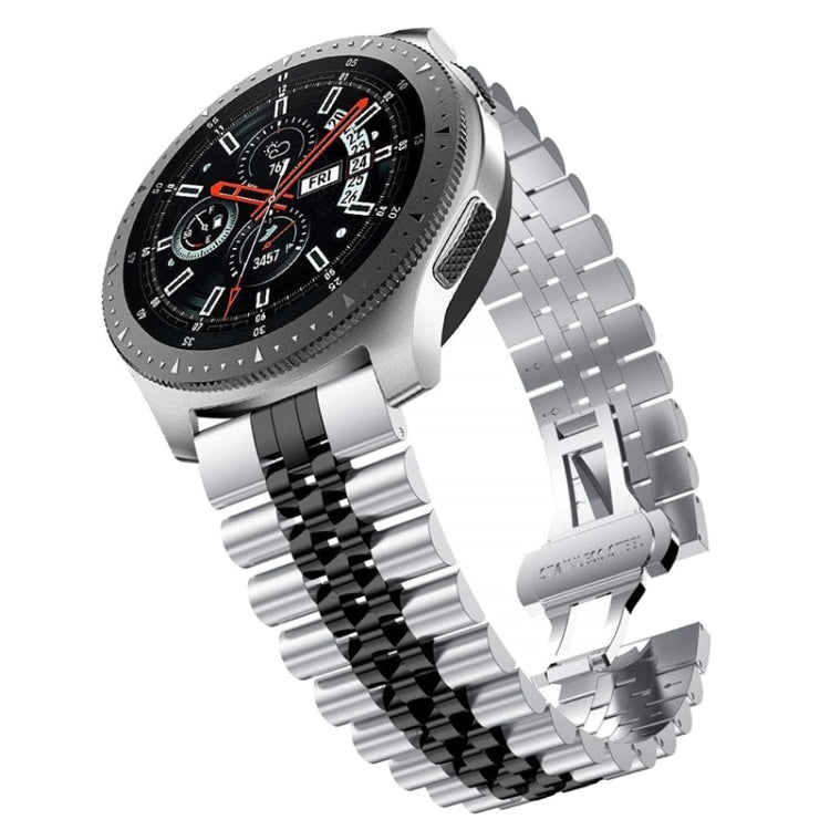 Bracelet de montre en acier à cinq perles, 20mm For Samsung Galaxy Watch 3 41mm, 22mm For Samsung Galaxy Watch 3 45mm, 20mm For Amazfit GTR 2 / Amazfit GTR 47mm, 22mm For Amazfit GTR 42mm, 20mm For Huawei Watch GT 2 42mm, 22mm For Huawei Watch GT 2 46mm