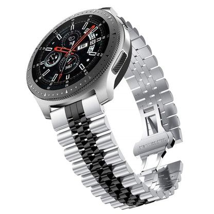 Bracelet de montre en acier à cinq perles, 20mm For Samsung Galaxy Watch 3 41mm, 22mm For Samsung Galaxy Watch 3 45mm, 20mm For Amazfit GTR 2 / Amazfit GTR 47mm, 22mm For Amazfit GTR 42mm, 20mm For Huawei Watch GT 2 42mm, 22mm For Huawei Watch GT 2 46mm