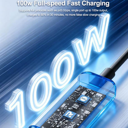 Câble de charge rapide RELIFE XA7 100 W Type-C avec affichage numérique 1 vers 2 pour iPhone/Android