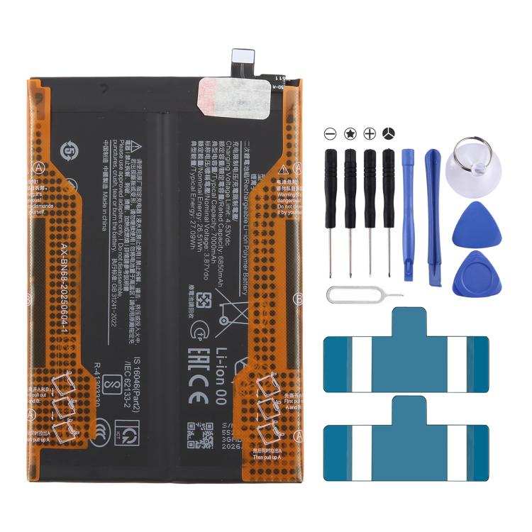 Batteriebatteriepileaccumulateurs, For Redmi Note 15 5800mAh BN6C, For Redmi Note 15 Pro 5G 7000mAh BN71, For Redmi 15 4G/5G/Poco M7 4G 7000mAh BN70, For Redmi 15C 4G 2024 6000mAh BN68, For Redmi K80 Ultra 7410mAh BM6F                                  ...