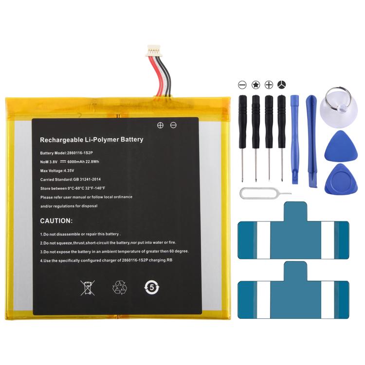 Batterie de tablette, For Alldocube iPlay 20 6000mAh 2860116-1S2P