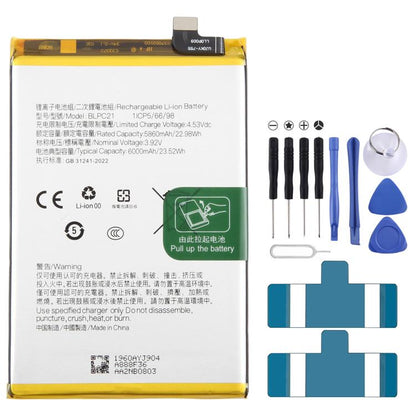 Batteriebatteriepileaccumulateurs, For OPPO A5x Global 6000mAh BLPC21
