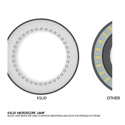 RF4 Kslid OK-13 Anneau lumineux LED réglable à 35 LED pour microscope stéréo binoculaire/trinoculaire, OK-13
