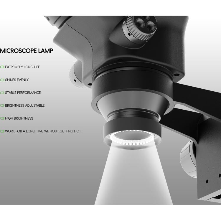 RF4 Kslid OK-13 Anneau lumineux LED réglable à 35 LED pour microscope stéréo binoculaire/trinoculaire, OK-13