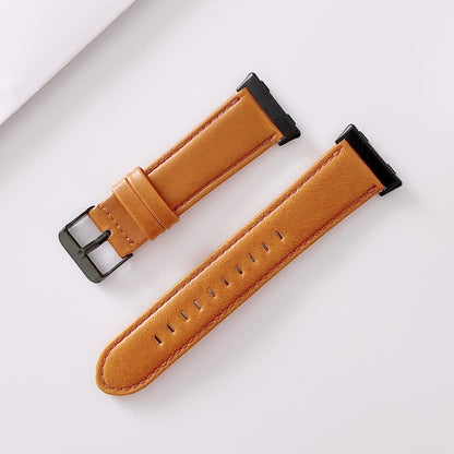 Bracelet de montre en cuir véritable à armure toile, For OPPO Watch 41mm, For OPPO Watch 46mm
