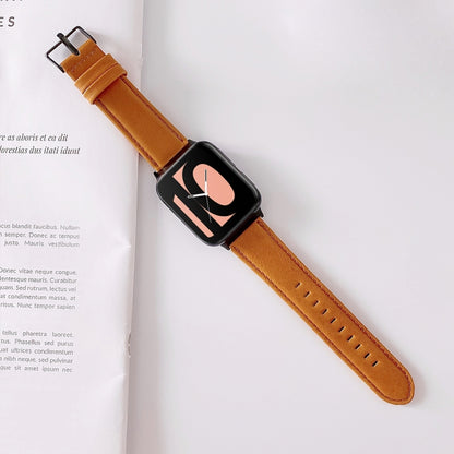 Bracelet de montre en cuir véritable à armure toile, For OPPO Watch 41mm, For OPPO Watch 46mm