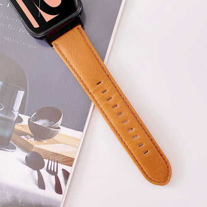 Bracelet de montre en cuir véritable à armure toile, For OPPO Watch 41mm, For OPPO Watch 46mm