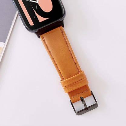 Bracelet de montre en cuir véritable à armure toile, For OPPO Watch 41mm, For OPPO Watch 46mm
