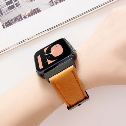 Bracelet de montre en cuir véritable à armure toile, For OPPO Watch 41mm, For OPPO Watch 46mm