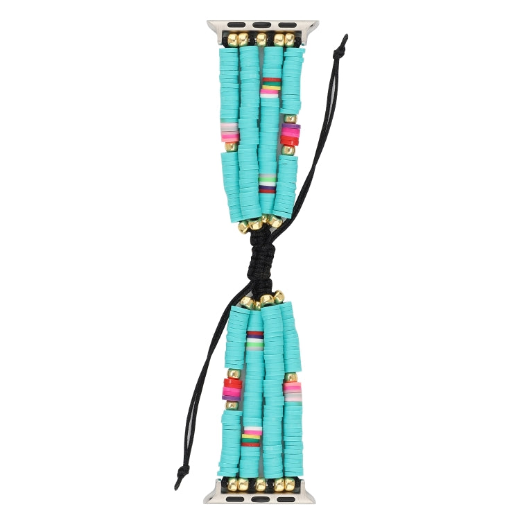 Bracelet perlé en céramique souple de style bohème pour Apple Series 6 & SE & 5 & 4 44mm / 3 & 2 & 1 42mm, For Apple Series 7 45mm / 6 & SE & 5 & 4 44mm / 3 & 2 & 1 42mm
