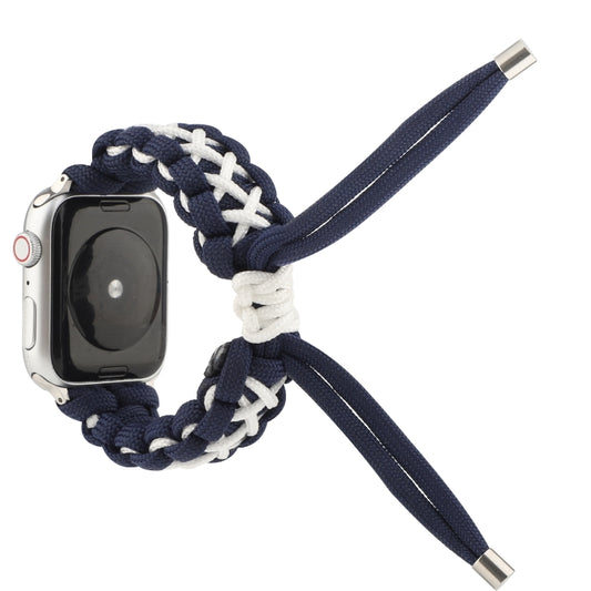 Sangle tressée pour parapluie, For Apple Series 7 41mm / 6 & SE & 5 & 4 40mm / 3 & 2 & 1 38mm, For Apple Series 7 45mm / 6 & SE & 5 & 4 44mm / 3 & 2 & 1 42mm
