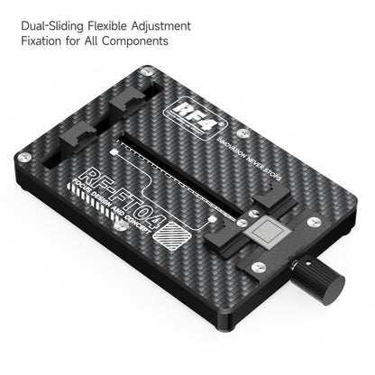 RF4 RF-FT04 Banc de réparation de carte mère en fibre de carbone haute température à un axe et double coulissement, RF-FT04