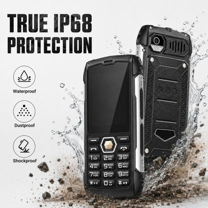 Téléphone durci HP288 IP68, écran 2,8 pouces, batterie 4000 mAh, réseau : 2G, Bluetooth, radio FM, SOS, lampe torche, clavier russe, EU Plug, US Plug, UK Plug, AU Plug