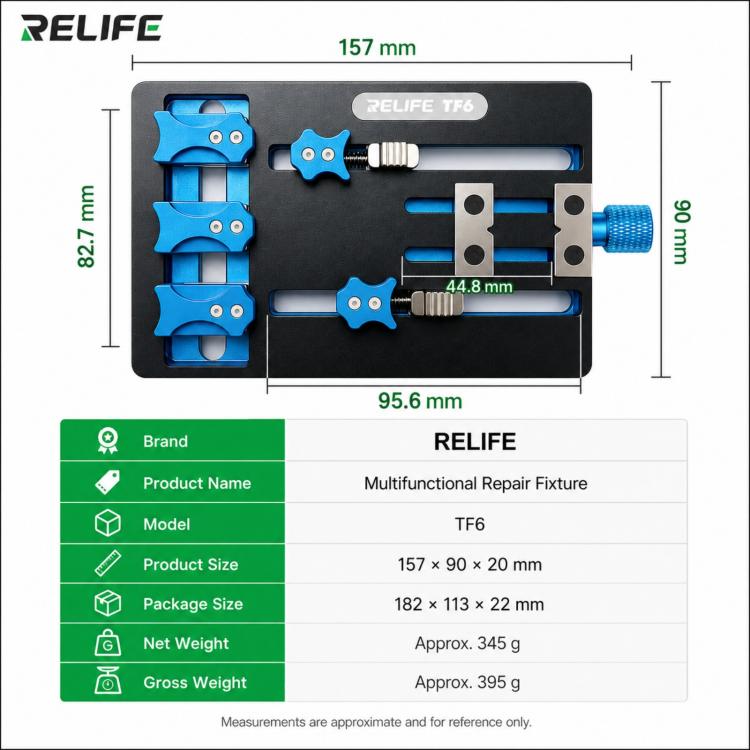 Dispositif de réparation à double pince intégrée RELIFE TF6 compatible avec les cartes mères double couche / non standard