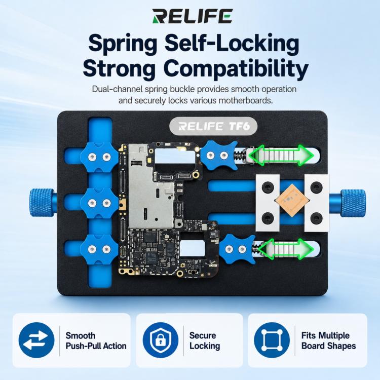 Dispositif de réparation à double pince intégrée RELIFE TF6 compatible avec les cartes mères double couche / non standard